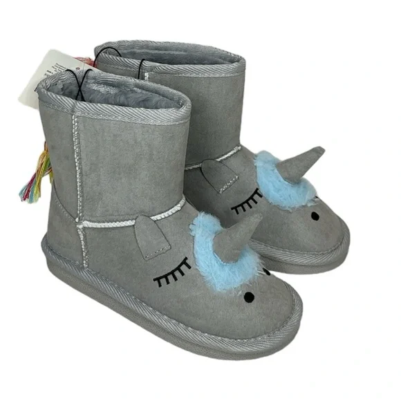 Thereabouts Little Girls Unicorn Quinn Flat Heel Winter Boots Toddler Size 9 - Picture 2 of 10
